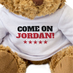 COME ON JORDAN! - Teddy Bear - Cute Funny - Jordanian Sports Fan Gift Present