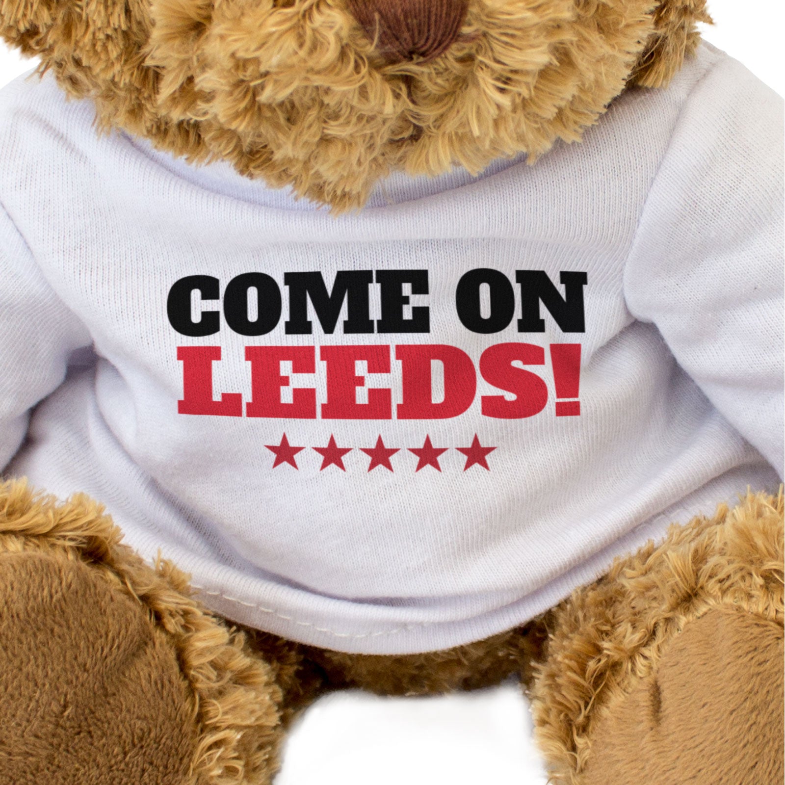 COME ON LEEDS! - Teddy Bear - Cute Cuddly Soft Adorable - Leeds Fan Gift Present