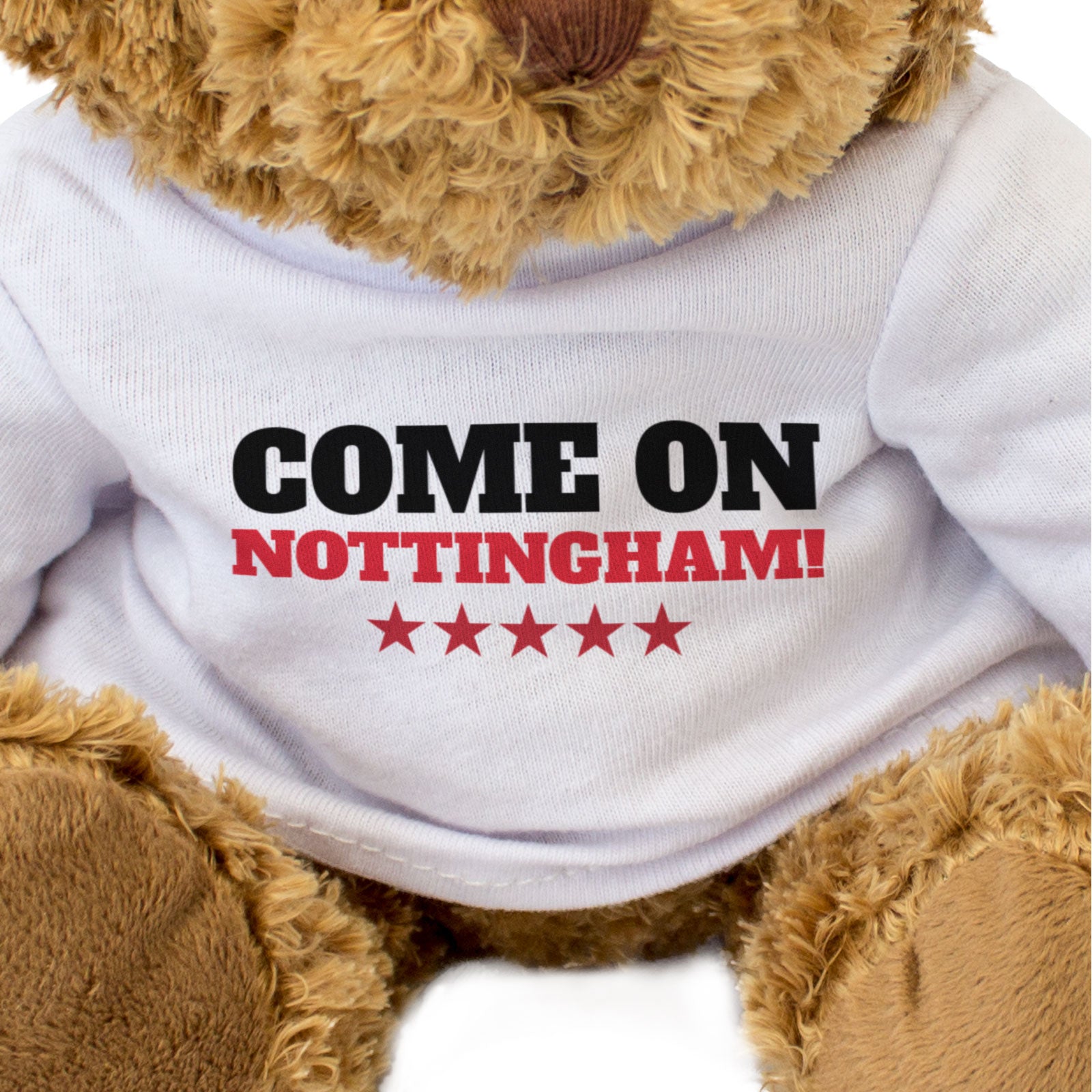 COME ON NOTTINGHAM! - Teddy Bear - Cute Cuddly - Nottingham Fan Gift Present