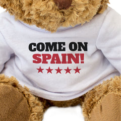 COME ON SPAIN! - Teddy Bear - Cute Funny Soft - Spanish Sports Fan Gift Present