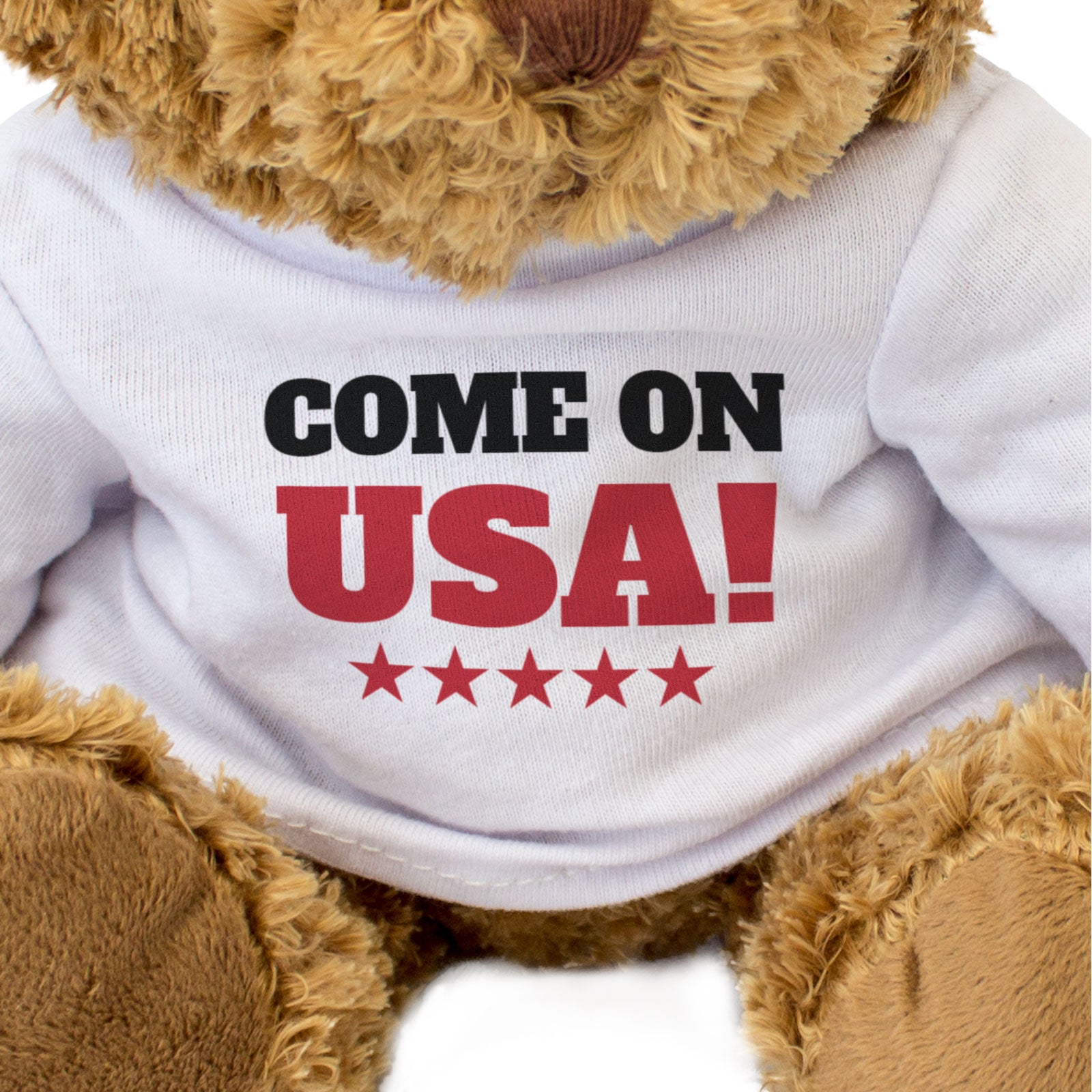 COME ON USA! - Teddy Bear - Cute Funny Soft - American Sports Fan Gift Present