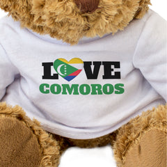 LOVE COMOROS (FLAG HEART) - Teddy Bear - Cute - Funny Souvenir Gift Present