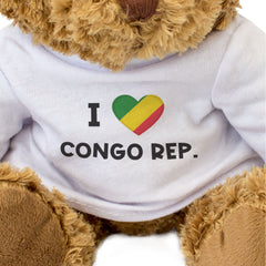 I Love Congo Republic Flag - Teddy Bear