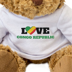 LOVE CONGO REPUBLIC (FLAG HEART) - Teddy Bear - Cute - Souvenir Gift Present