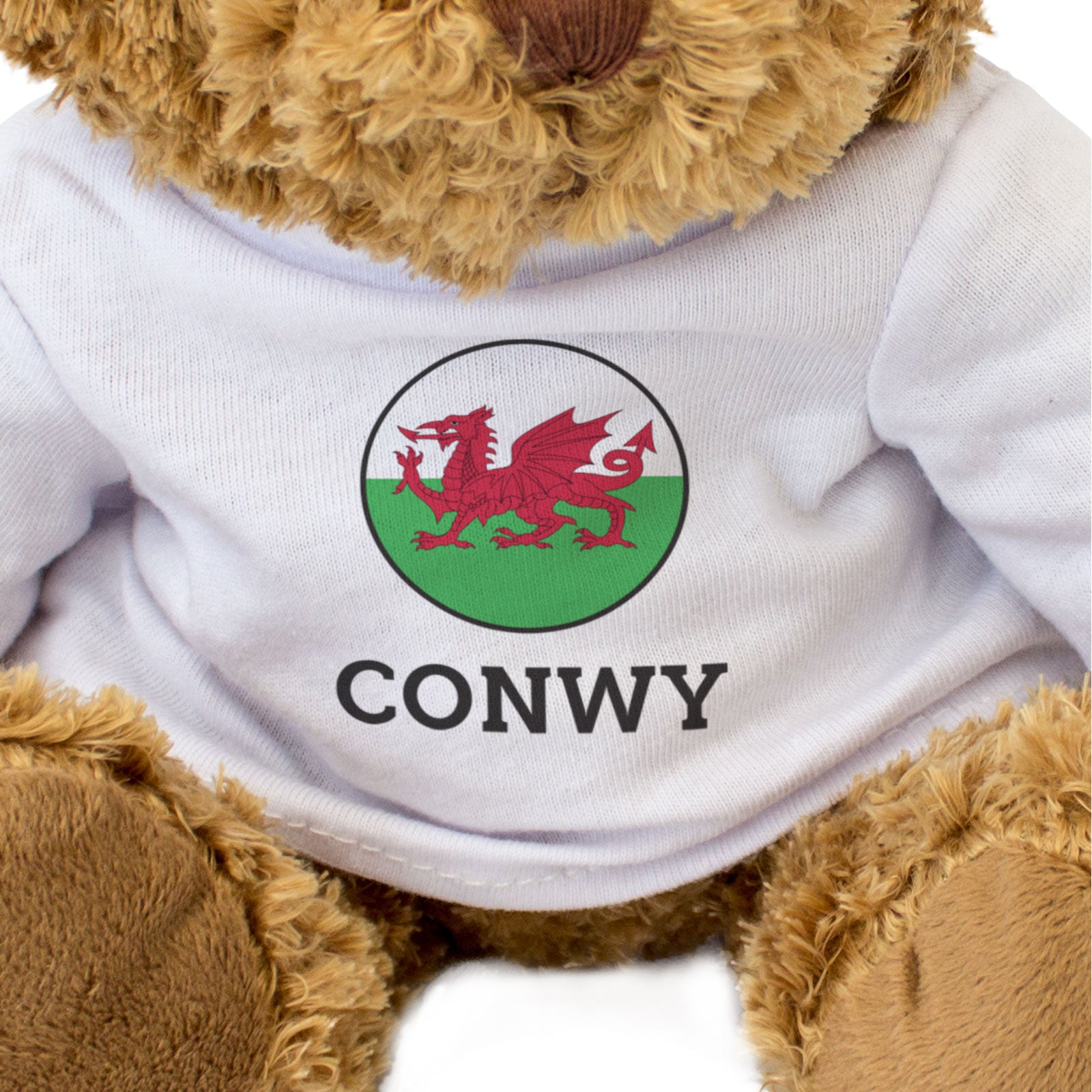 CONWY (WALES FLAG ROUNDEL) - Teddy Bear - Cute - Funny Welsh Gift Present