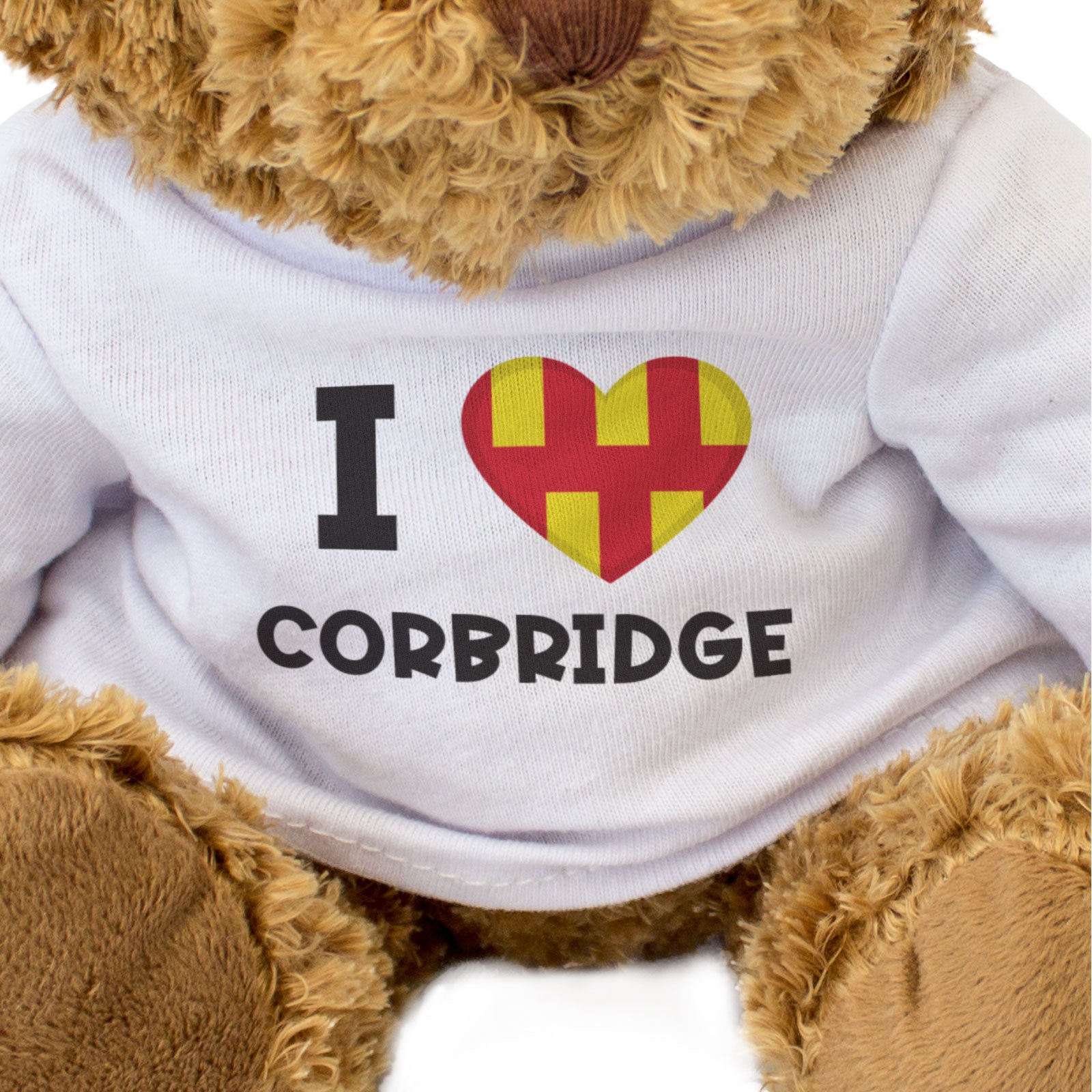 I LOVE CORBRIDGE (NORTHUMBERLAND FLAG) - Teddy Bear - Cute - Funny Gift Present
