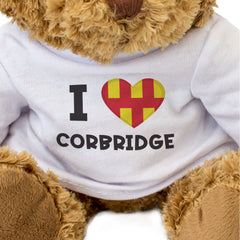 I LOVE CORBRIDGE (NORTHUMBERLAND FLAG) - Teddy Bear - Cute - Funny Gift Present