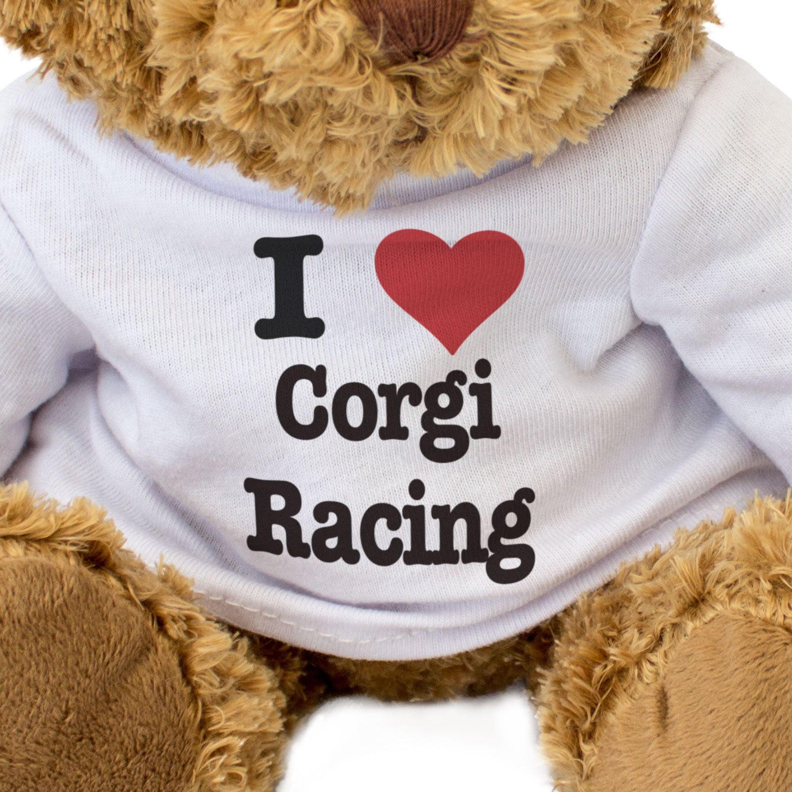 I LOVE CORGI RACING - Teddy Bear - Cute Cuddly Soft - Gift Present
