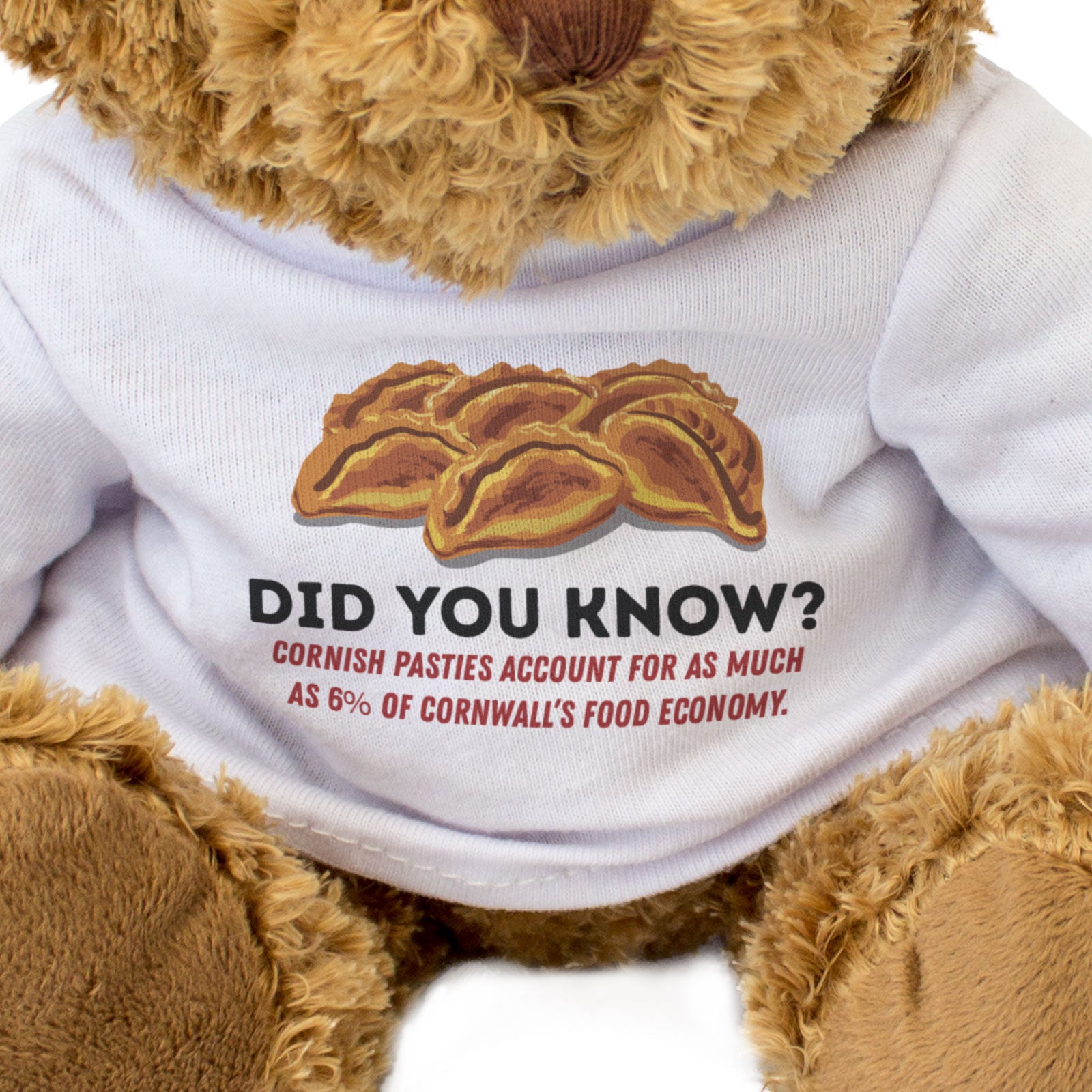 A FUN FACT ABOUT CORNISH PASTIES - Teddy Bear - Cute - Funny Gift Present