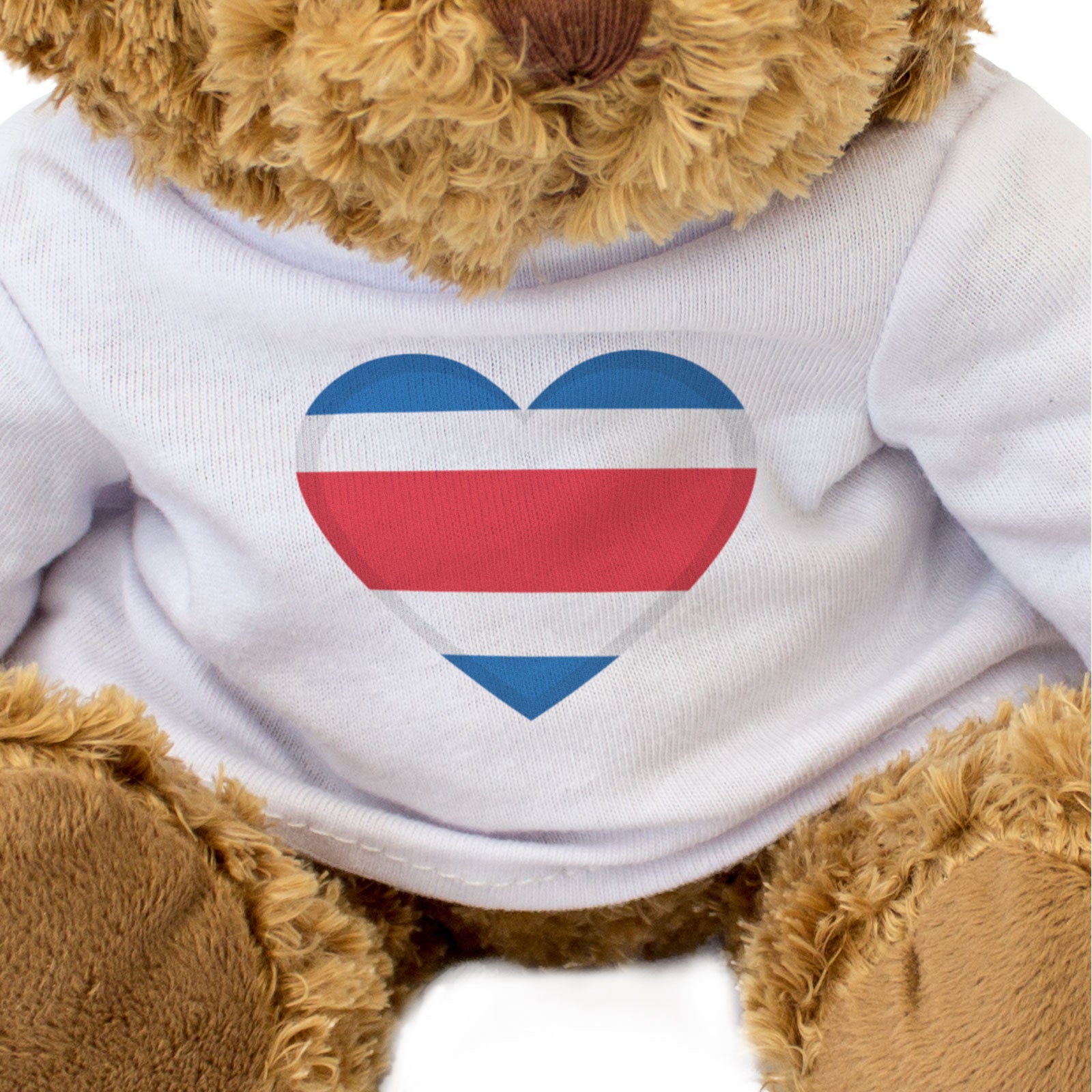 COSTA RICA FLAG HEART - Teddy Bear - Cute Cuddly Soft - Costa Rican Gift Present