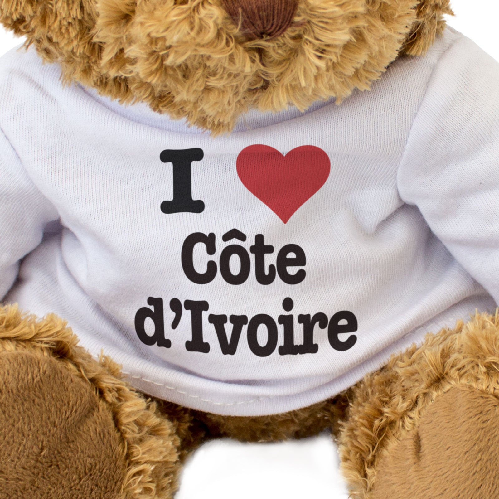 I LOVE CÔTE D'IVOIRE - Teddy Bear - Cute Cuddly Soft Adorable - Gift Present