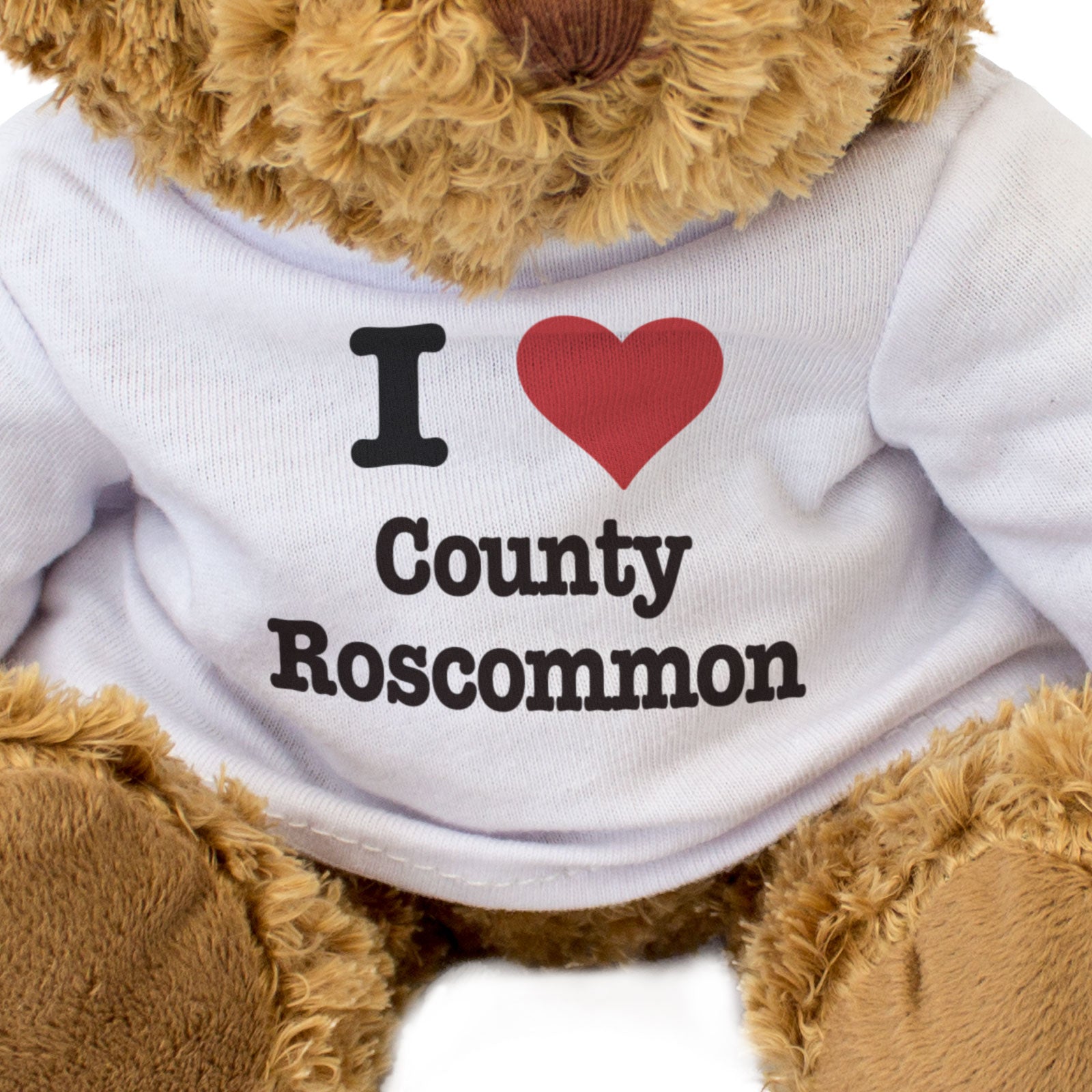 I LOVE COUNTY ROSCOMMON - Teddy Bear - Cute Cuddly Soft - Ireland Gift Present