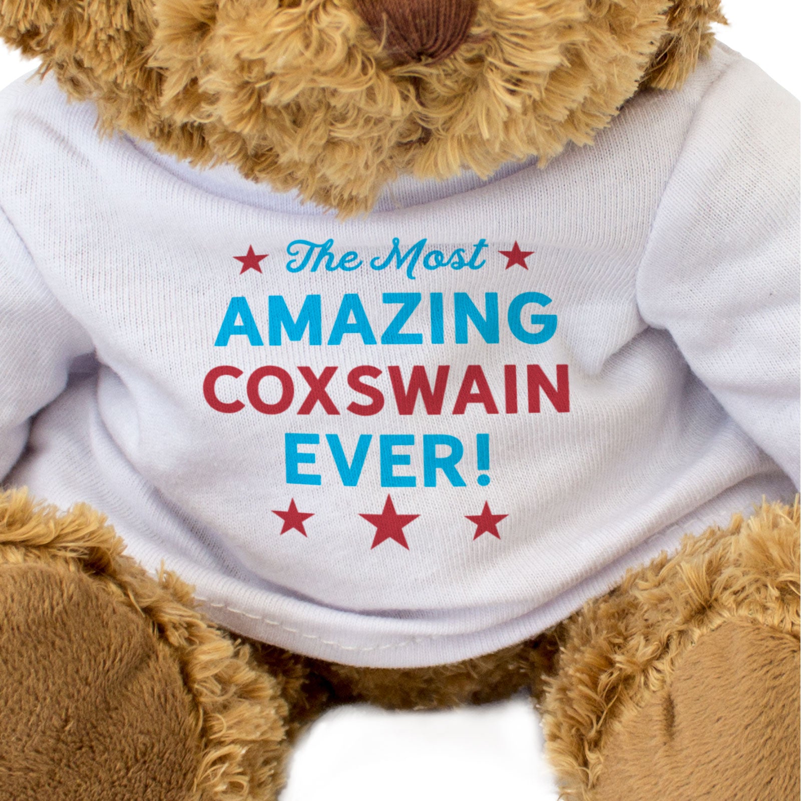 THE MOST AMAZING COXSWAIN EVER - Teddy Bear - Cute - Funny Rowing Gift Present