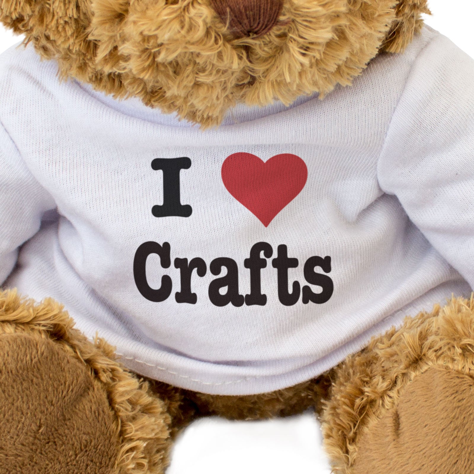 I LOVE CRAFTS - Teddy Bear - Cute Funny Soft - Arts & Crafts Gift Present