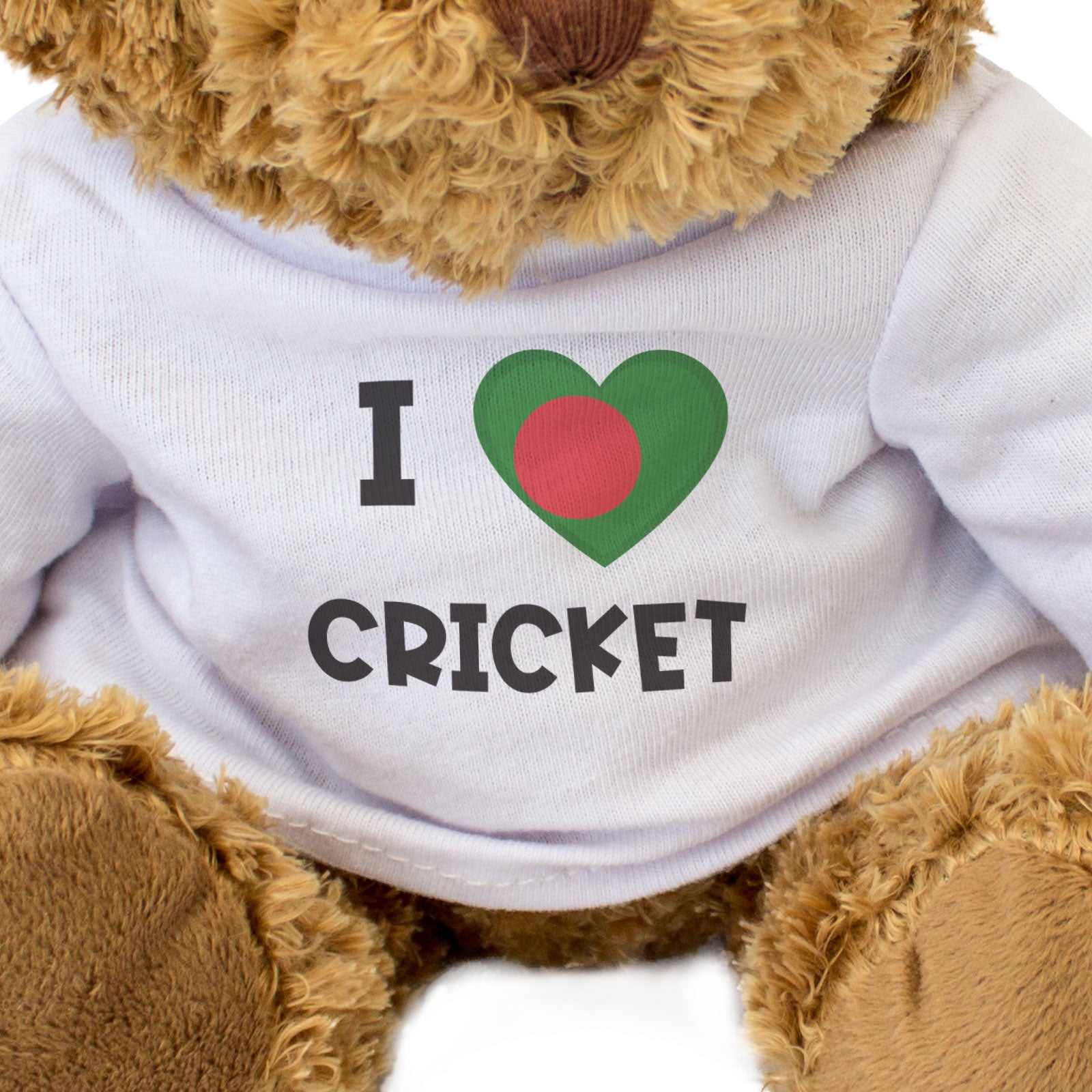 I LOVE CRICKET (BANGLADESH FLAG) - Teddy Bear - Cute Funny Souvenir Gift Present