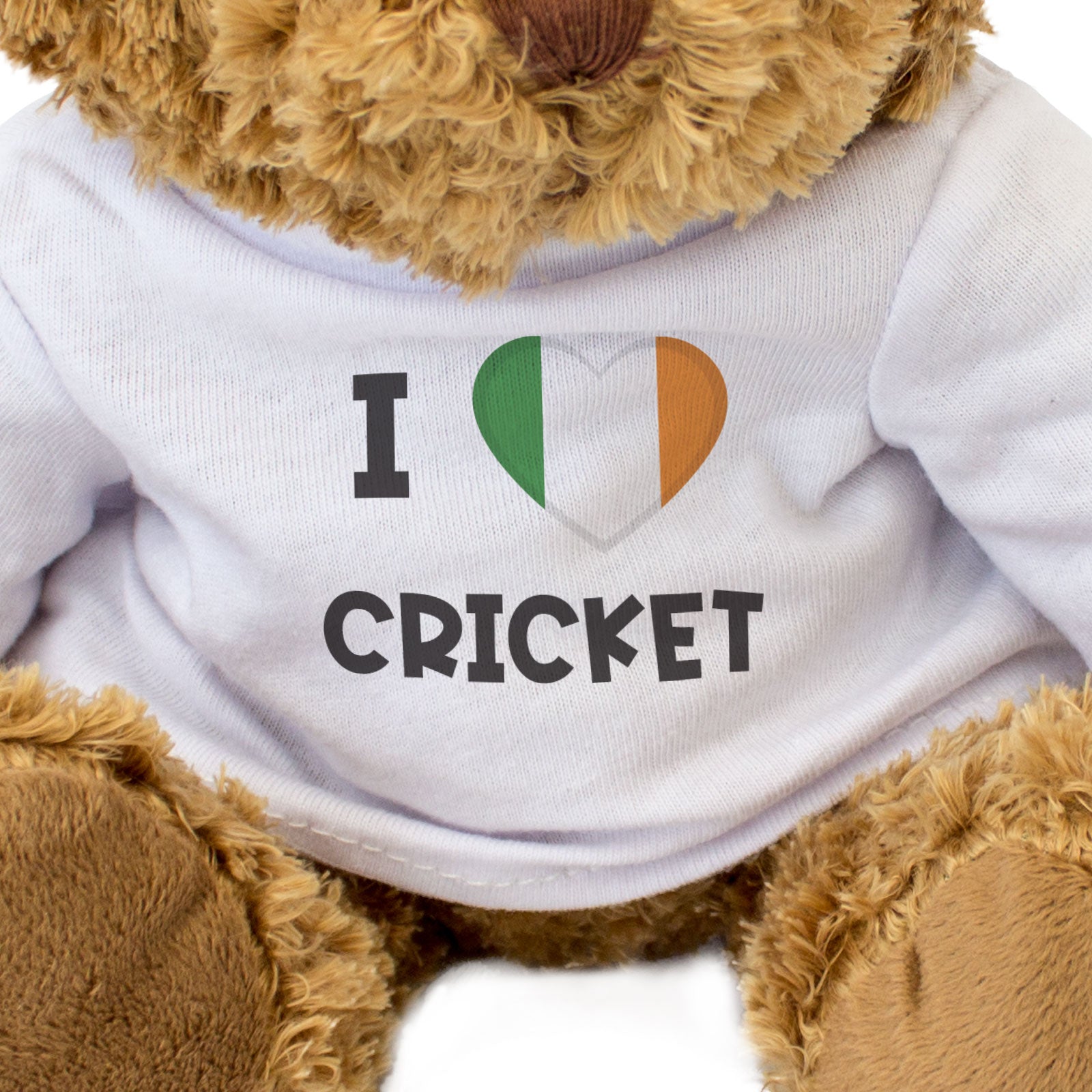 I LOVE CRICKET (IRELAND FLAG) - Teddy Bear - Cute Funny Souvenir Gift Present