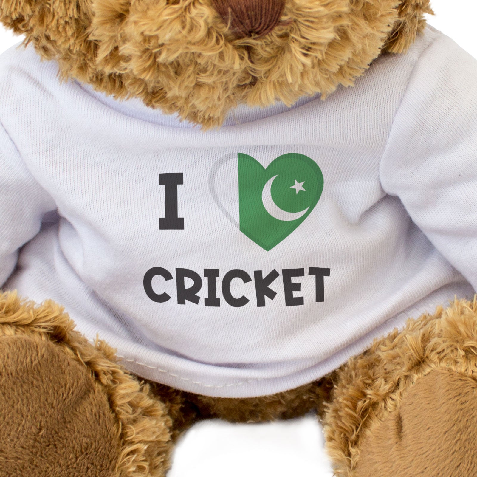 I LOVE CRICKET (PAKISTAN FLAG) - Teddy Bear - Cute Funny Souvenir Gift Present