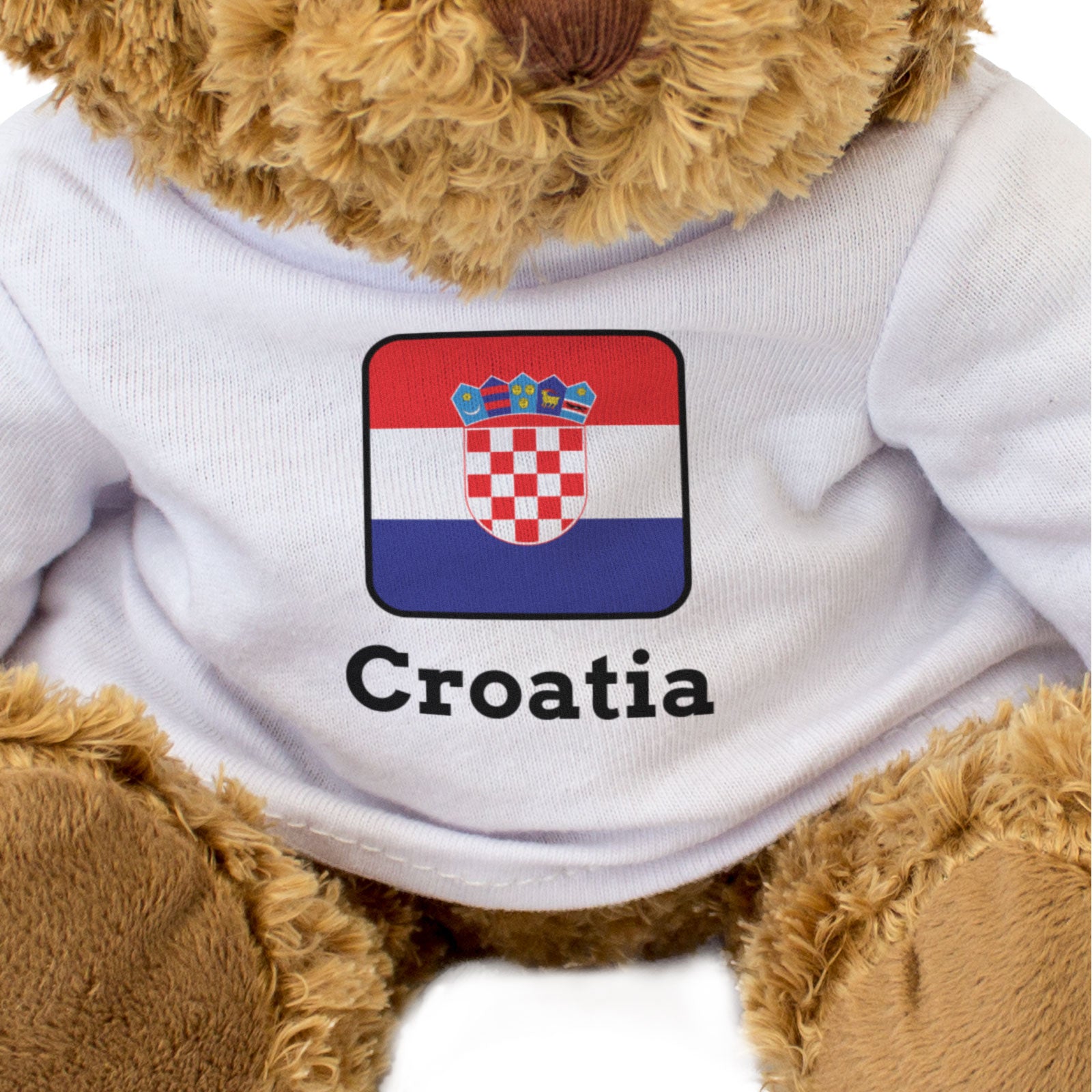 CROATIA FLAG SQUARE - Teddy Bear - Cute Funny - Croatian Souvenir Gift Present