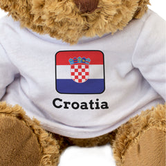 CROATIA FLAG SQUARE - Teddy Bear - Cute Funny - Croatian Souvenir Gift Present