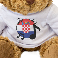 CROATIA FLAG (MUSICAL NOTES) - Teddy Bear - Croatian Music Fan Gift Present