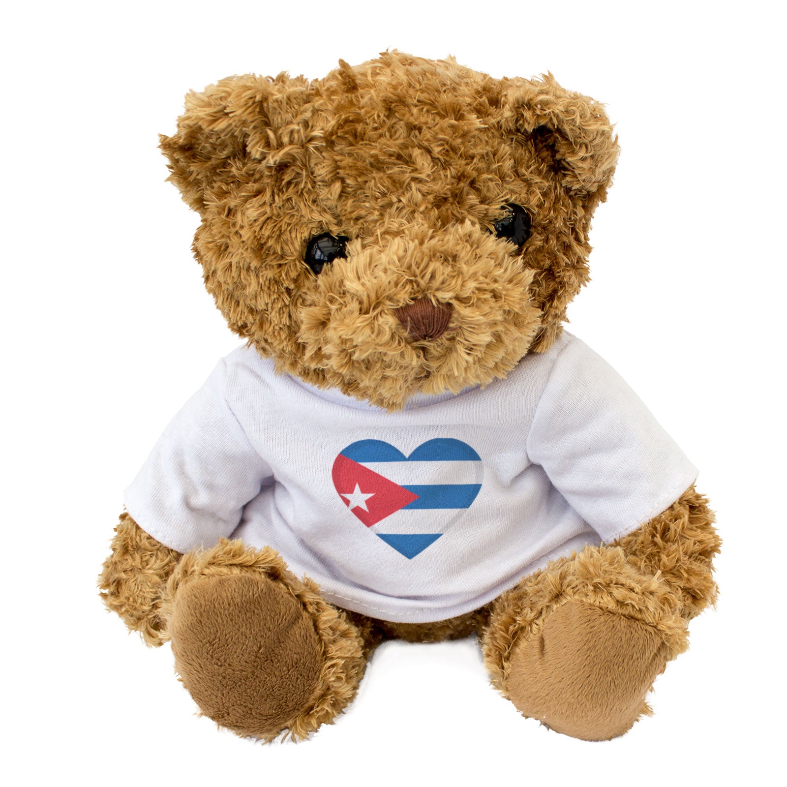 CUBA FLAG HEART - Teddy Bear - Cute Cuddly Soft Adorable - Cuban Gift Present