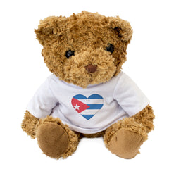 CUBA FLAG HEART - Teddy Bear - Cute Cuddly Soft Adorable - Cuban Gift Present