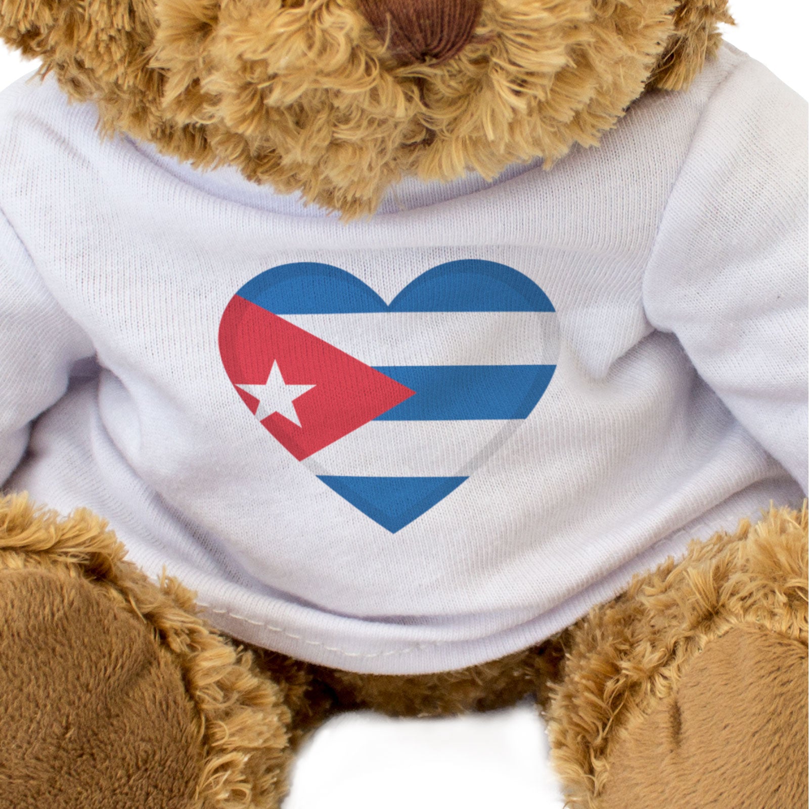 CUBA FLAG HEART - Teddy Bear - Cute Cuddly Soft Adorable - Cuban Gift Present
