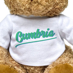 CUMBRIA (SCRIPT) - Teddy Bear - Cute Cuddly Soft Funny - Cumbrian Gift Present