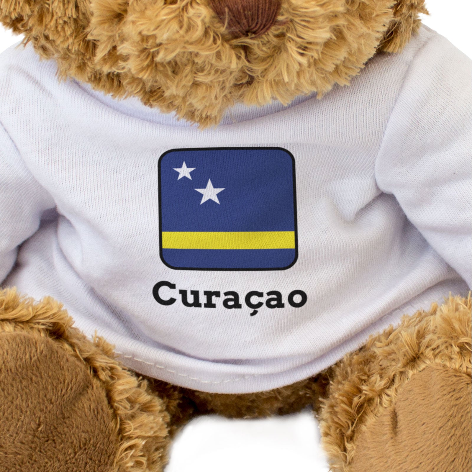 CURAÇAO FLAG SQUARE - Teddy Bear - Cute Funny Adorable - Souvenir Gift Present
