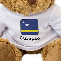 CURAÇAO FLAG SQUARE - Teddy Bear - Cute Funny Adorable - Souvenir Gift Present