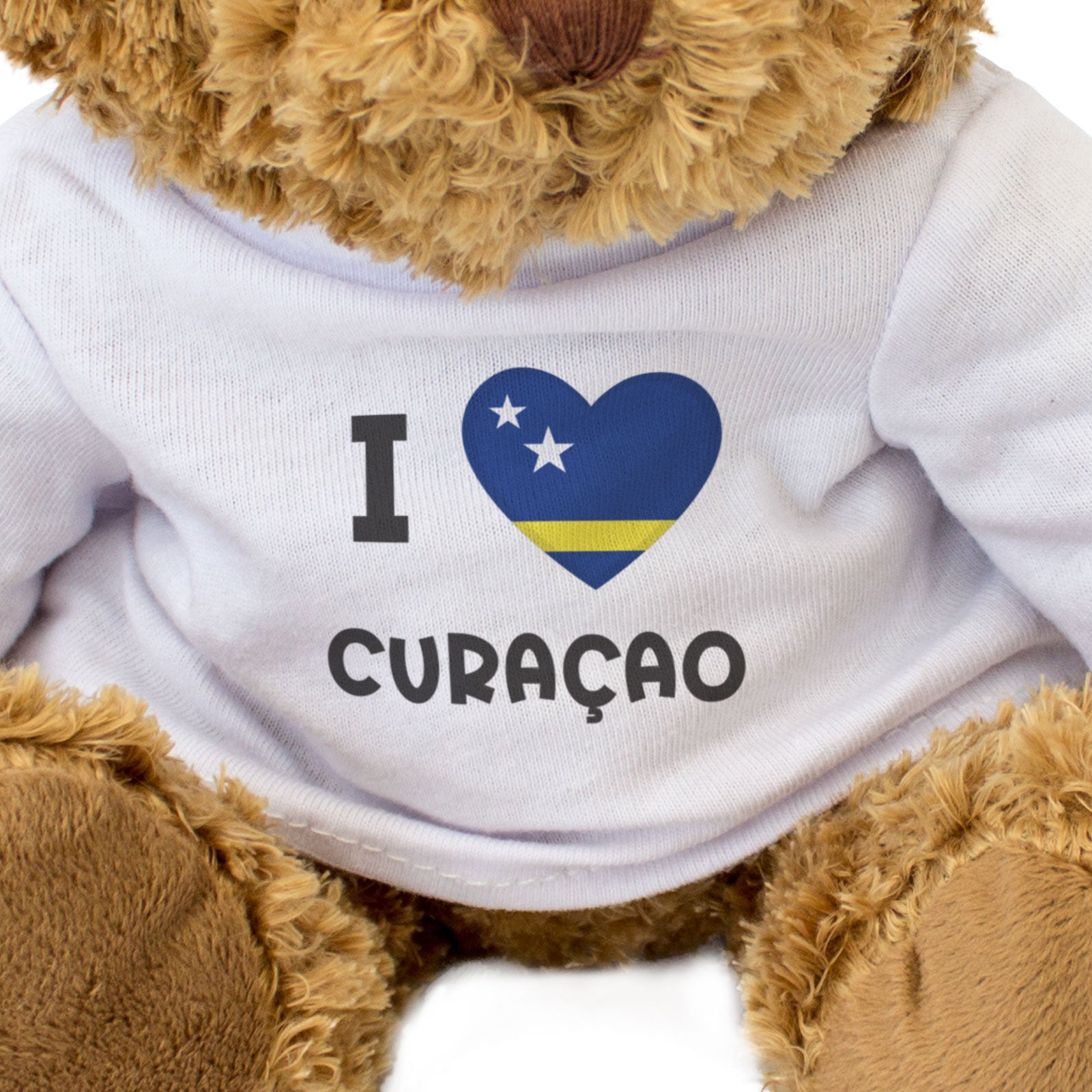 I LOVE CURAÇAO FLAG - Teddy Bear - Cute Cuddly - Funny Caribbean Gift Present