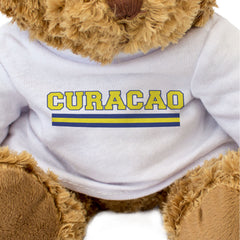 CURACAO FLAG STRIPES - Teddy Bear - Cute Funny - Souvenir Gift Present