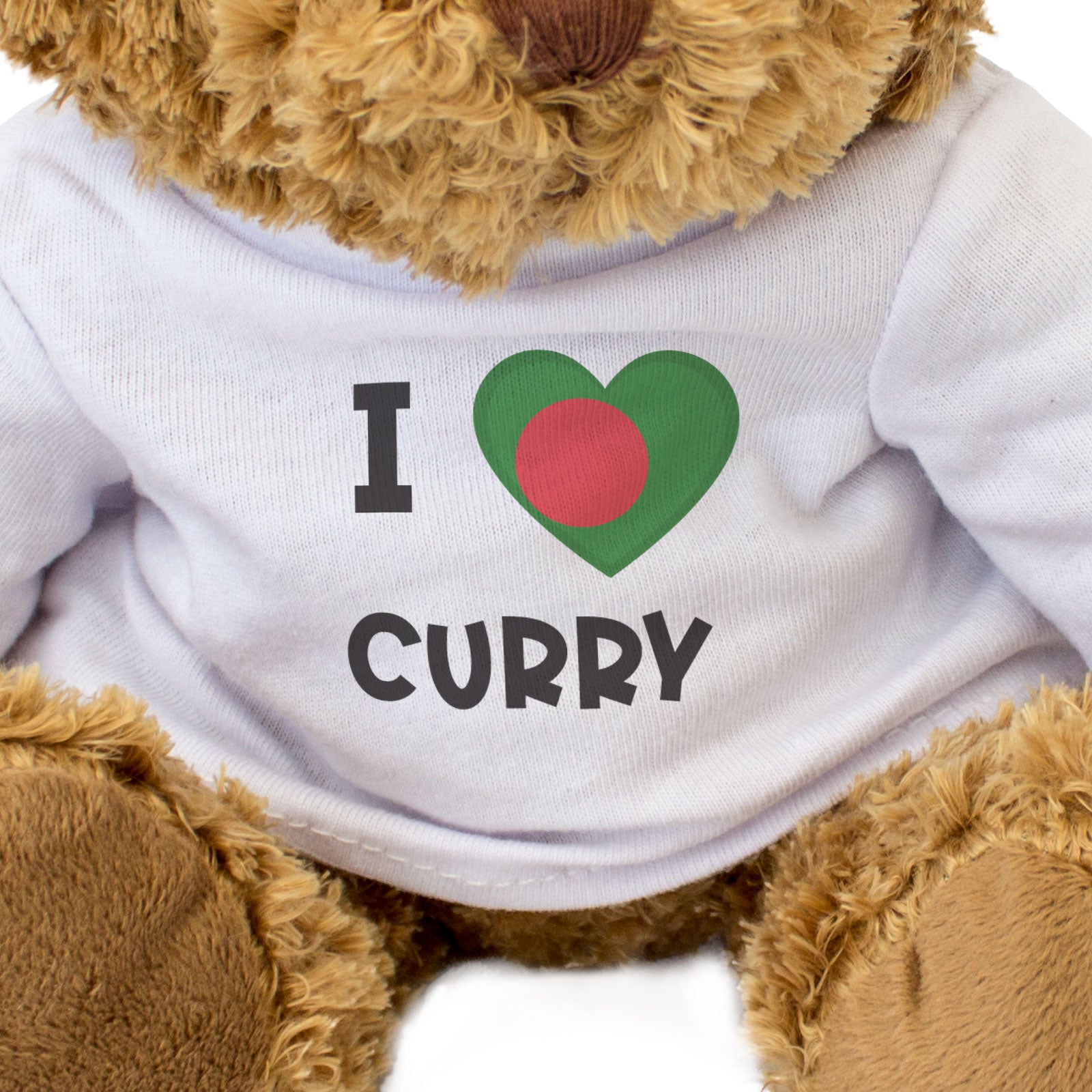 I LOVE CURRY (BANGLADESH FLAG) - Teddy Bear - Cute Funny Souvenir Gift Present