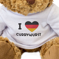 I LOVE CURRYWURST (GERMANY FLAG) - Teddy Bear - Cute - German Gift Present
