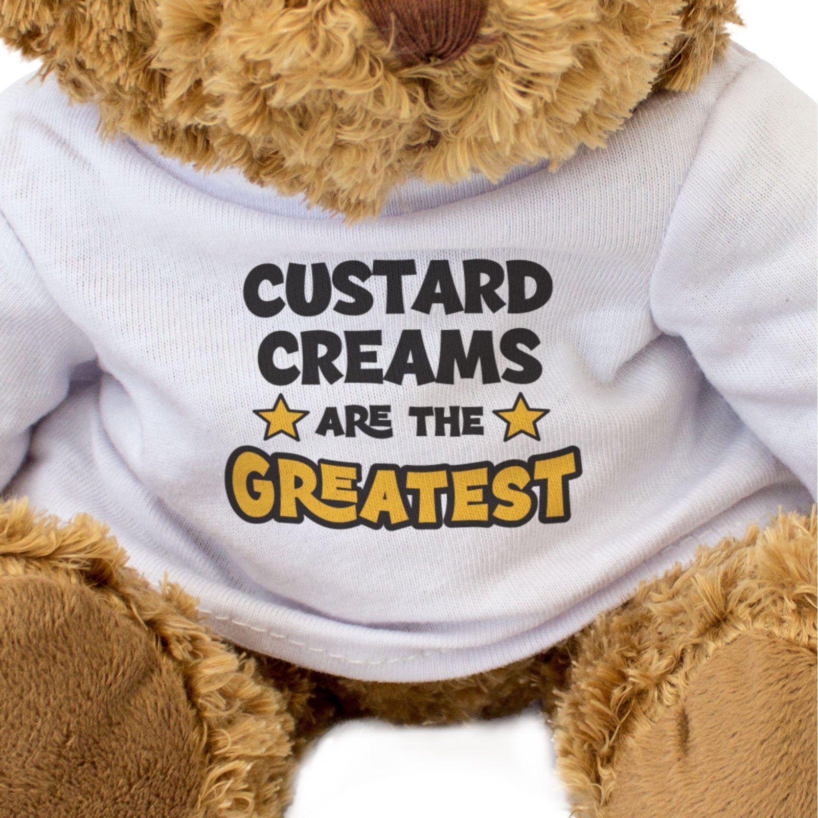 CUSTARD CREAMS ARE THE GREATEST - Teddy Bear - Cute Funny - Gift Present