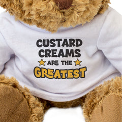 CUSTARD CREAMS ARE THE GREATEST - Teddy Bear - Cute Funny - Gift Present