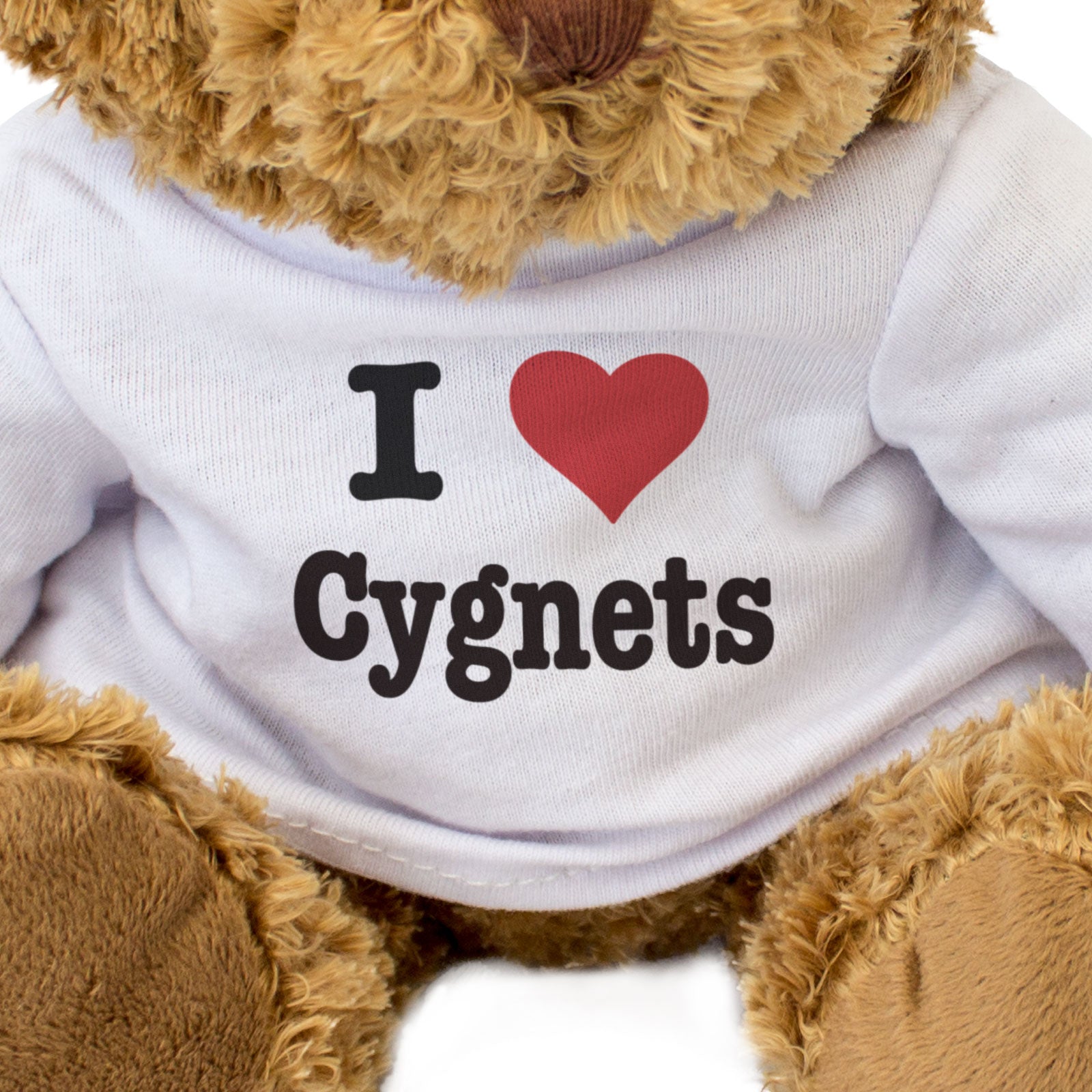 I LOVE CYGNETS - Teddy Bear - Cute Cuddly Soft Adorable - Gift Present