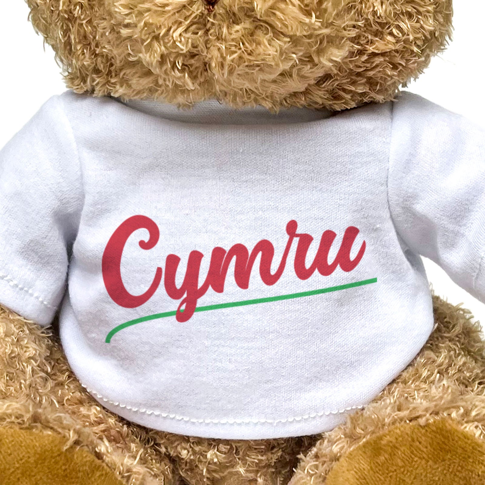 CYMRU (SCRIPT) - Teddy Bear - Cute Cuddly Soft Funny - Wales Gift Present