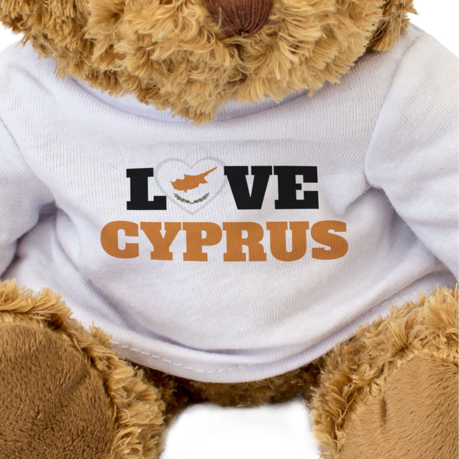 LOVE CYPRUS (FLAG HEART) - Teddy Bear - Cute Funny - Souvenir Gift Present