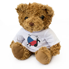 CZECH REPUBLIC FLAG (MUSICAL NOTES) - Teddy Bear - Czech Music Fan Gift Present