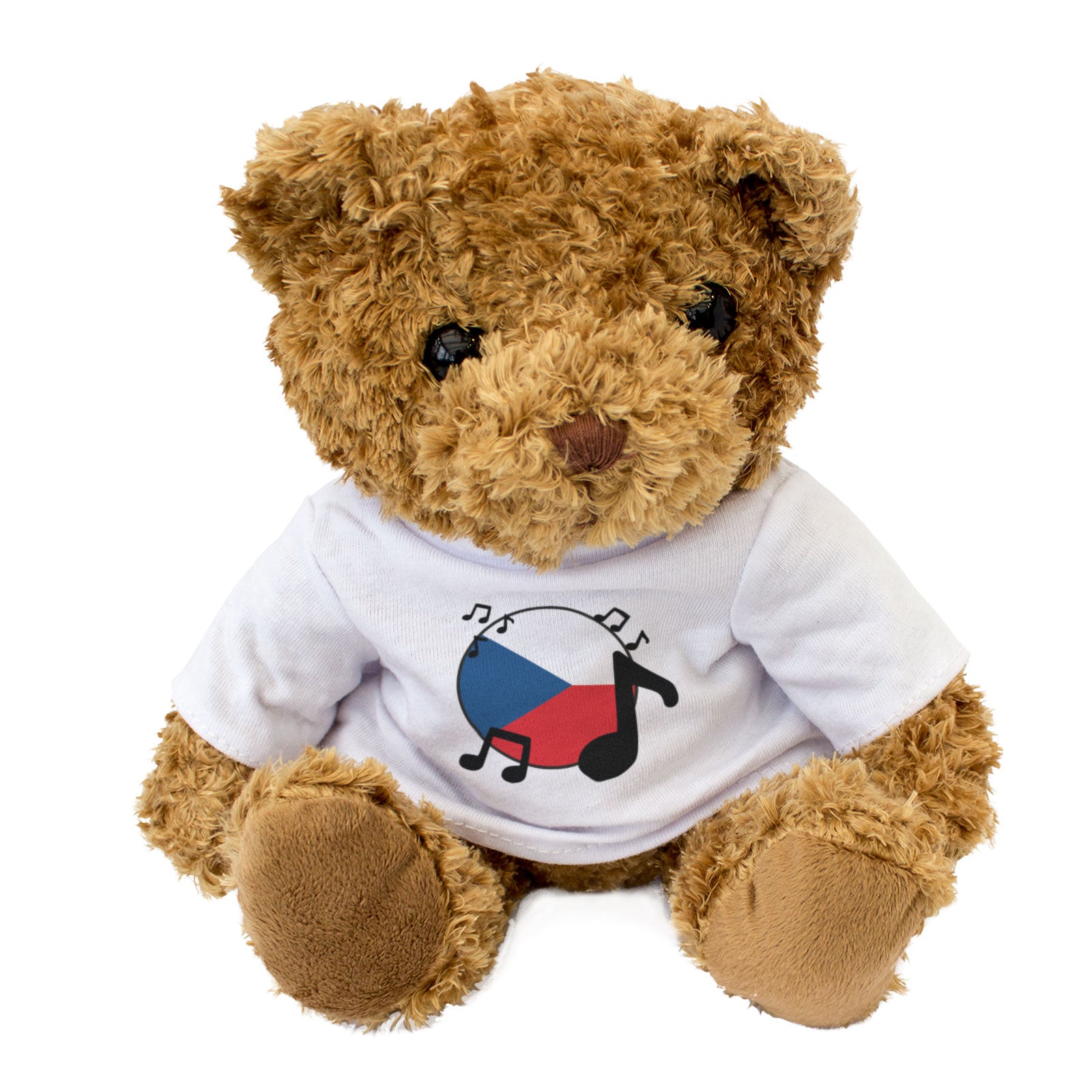 CZECH REPUBLIC FLAG (MUSICAL NOTES) - Teddy Bear - Czech Music Fan Gift Present
