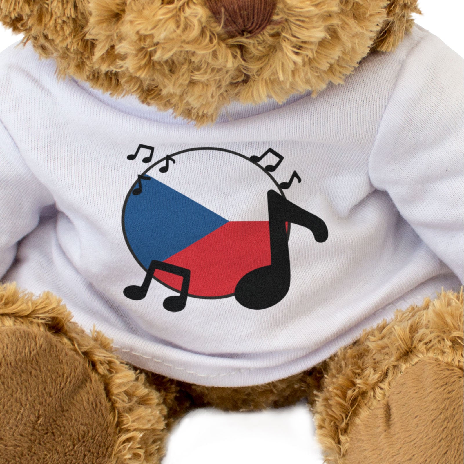 CZECH REPUBLIC FLAG (MUSICAL NOTES) - Teddy Bear - Czech Music Fan Gift Present