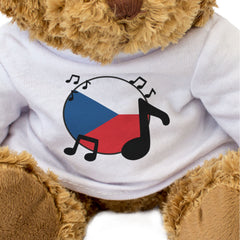 CZECH REPUBLIC FLAG (MUSICAL NOTES) - Teddy Bear - Czech Music Fan Gift Present