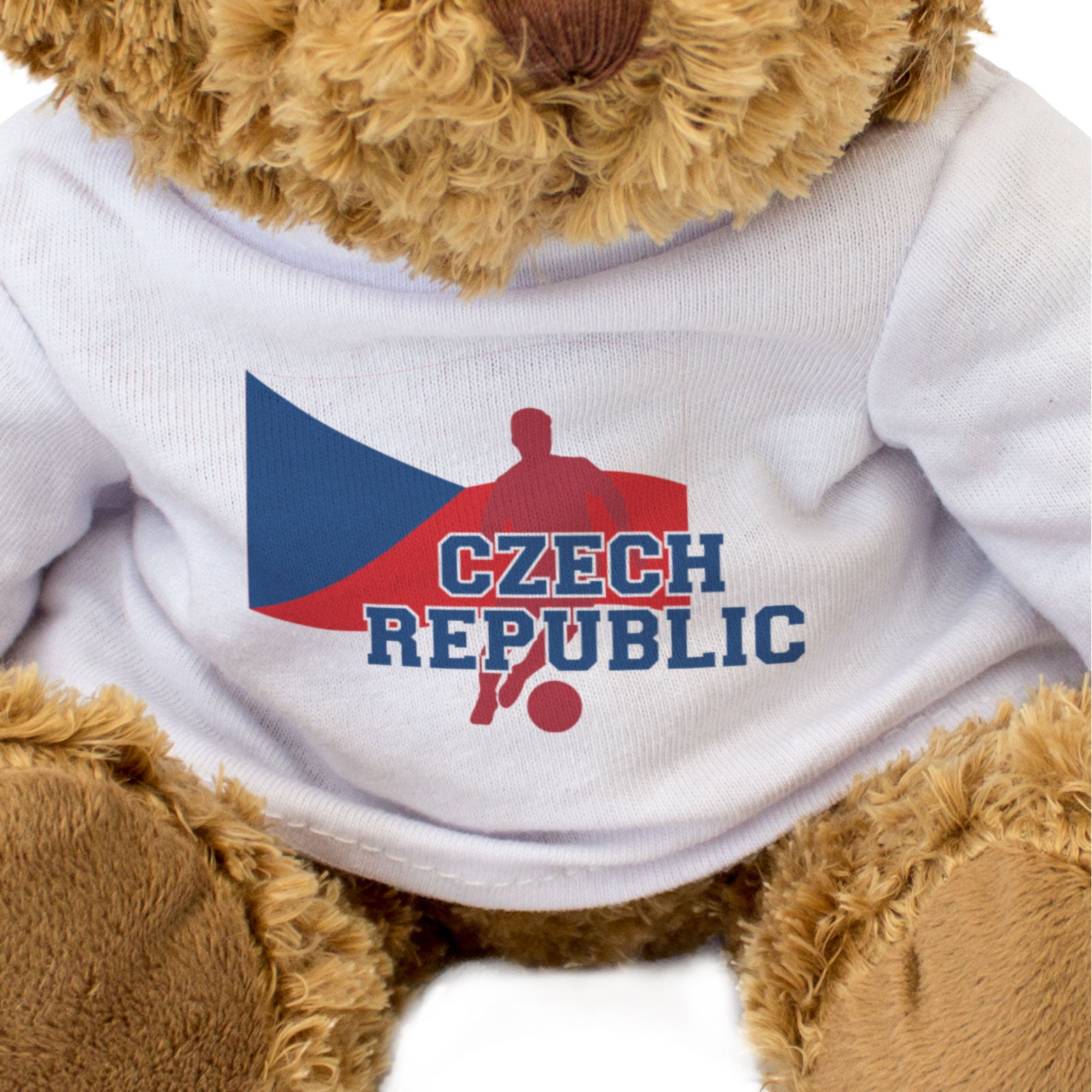 CZECH REPUBLIC FLAG (FOOTBALL) - Teddy Bear - Cute - Soccer Fan Gift Present