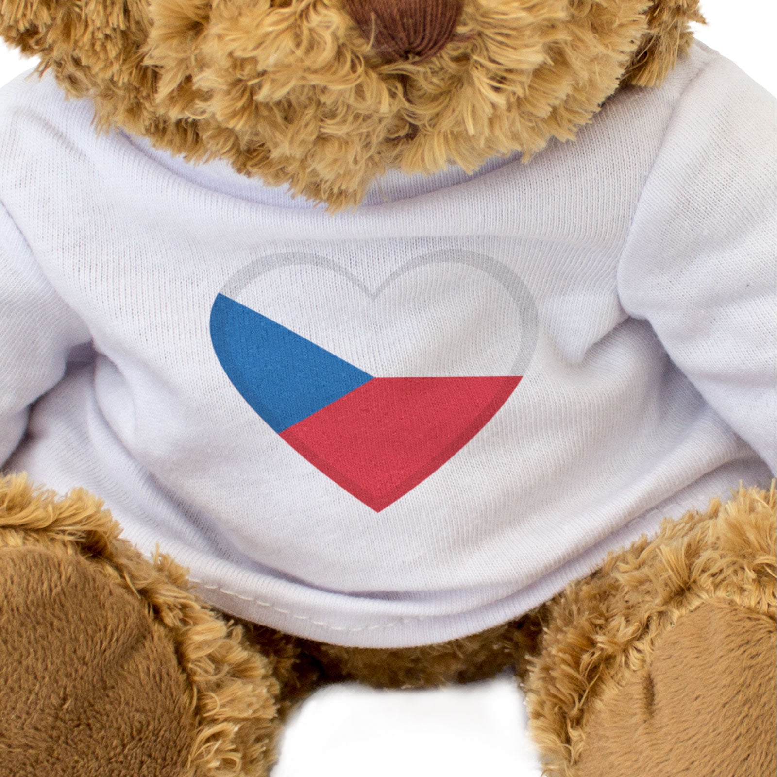 CZECH REPUBLIC FLAG HEART - Teddy Bear - Cute Cuddly - Czechia Gift Present
