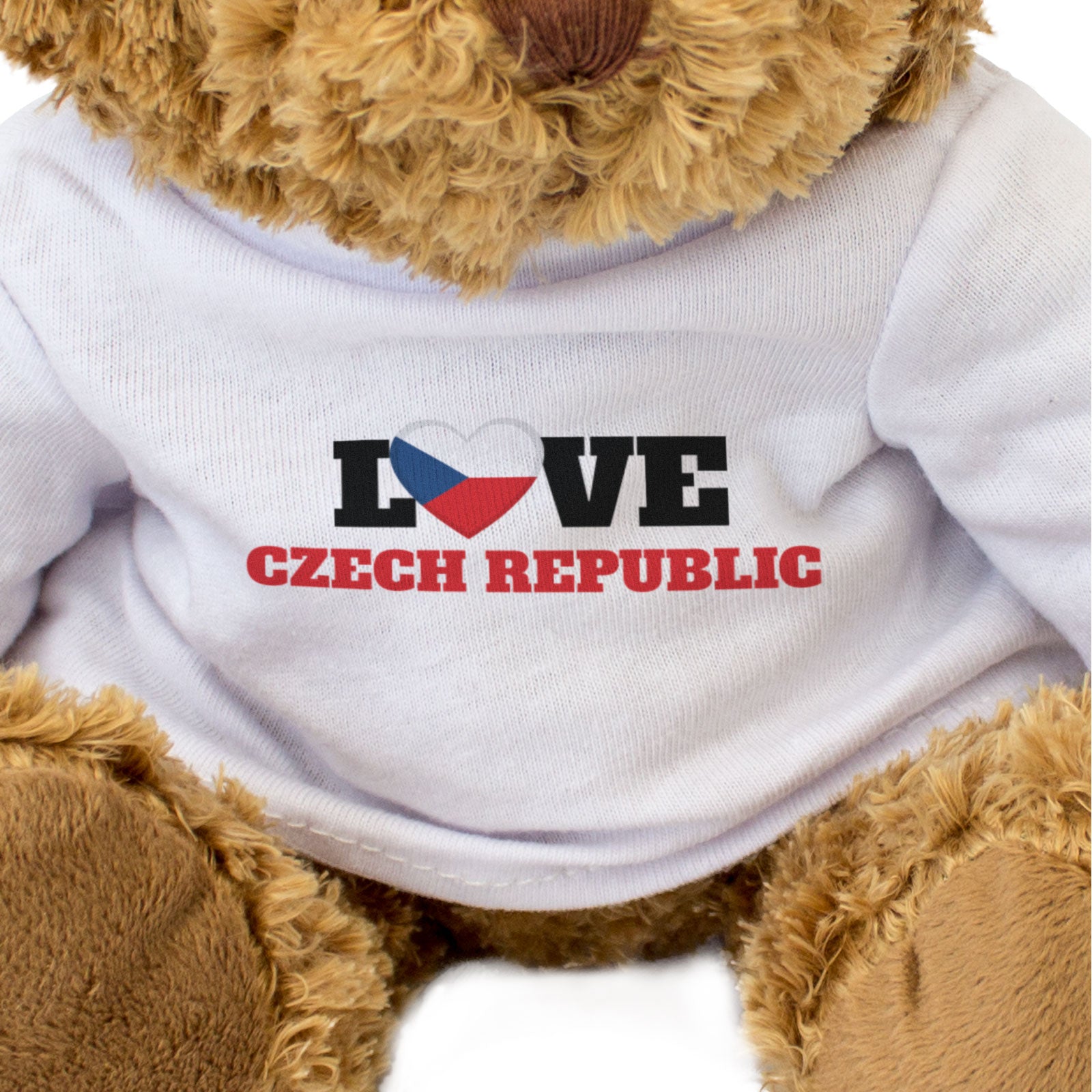 LOVE CZECH REPUBLIC (FLAG HEART) - Teddy Bear - Funny - Souvenir Gift Present