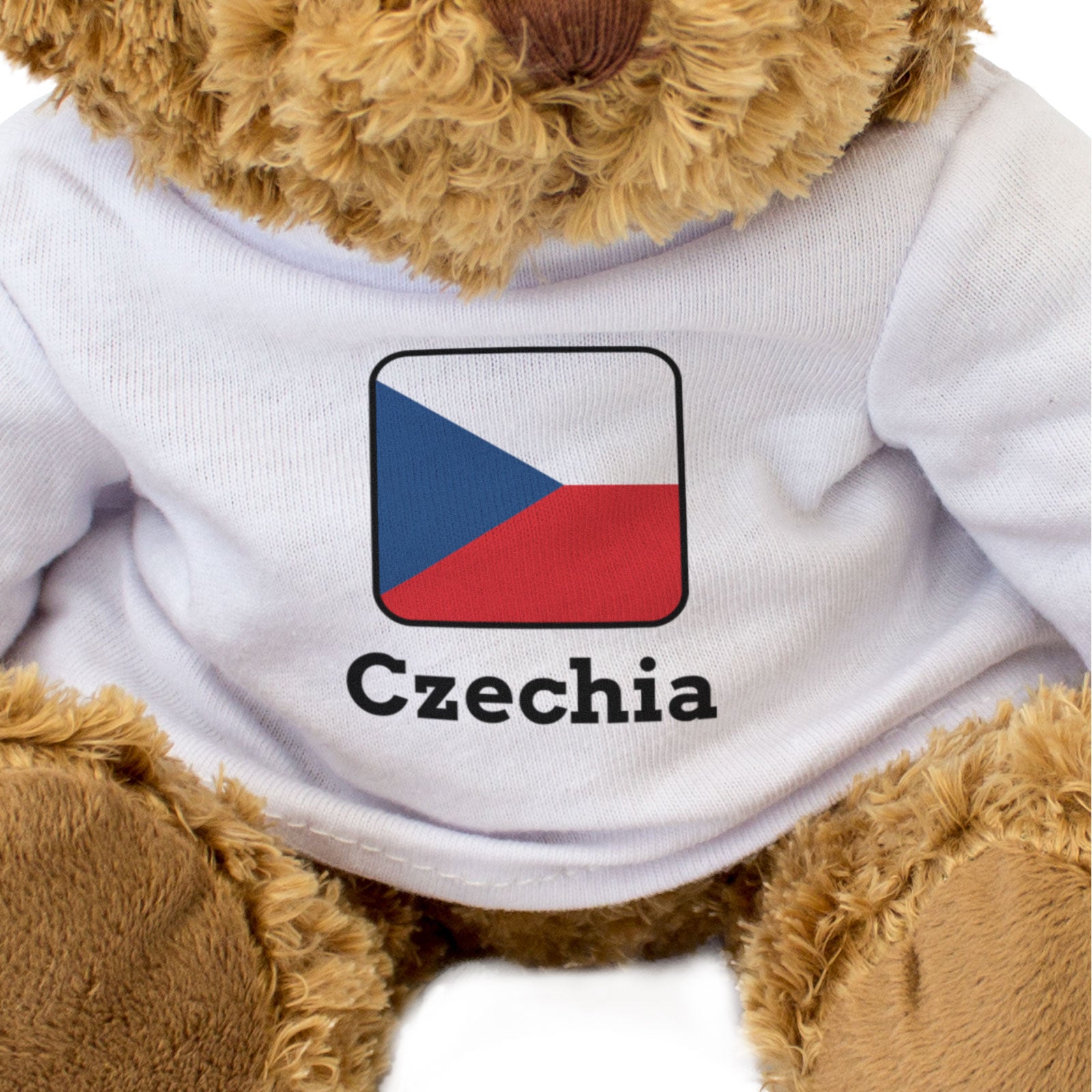 CZECHIA FLAG SQUARE - Teddy Bear - Cute Funny - Czech Souvenir Gift Present