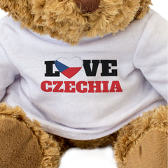 LOVE CZECHIA (FLAG HEART) - Teddy Bear - Funny - Czech Souvenir Gift Present