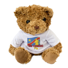 DR CONGO FLAG (FOOTBALL) - Teddy Bear - Congolese Soccer Fan Gift Present