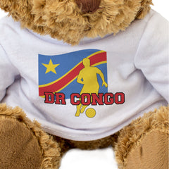 DR CONGO FLAG (FOOTBALL) - Teddy Bear - Congolese Soccer Fan Gift Present